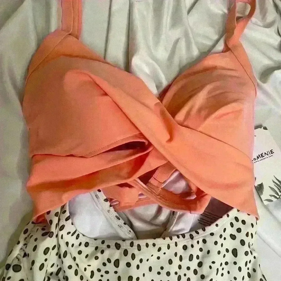 NWT Eomenie One Piece Swimsuit Tummy Control  Cutout High Waisted Tie Back - Picture 4 of 8